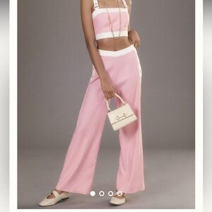 Maeve Linen Side Button Trousers/Slacks/Pants Anthropologie Size 10